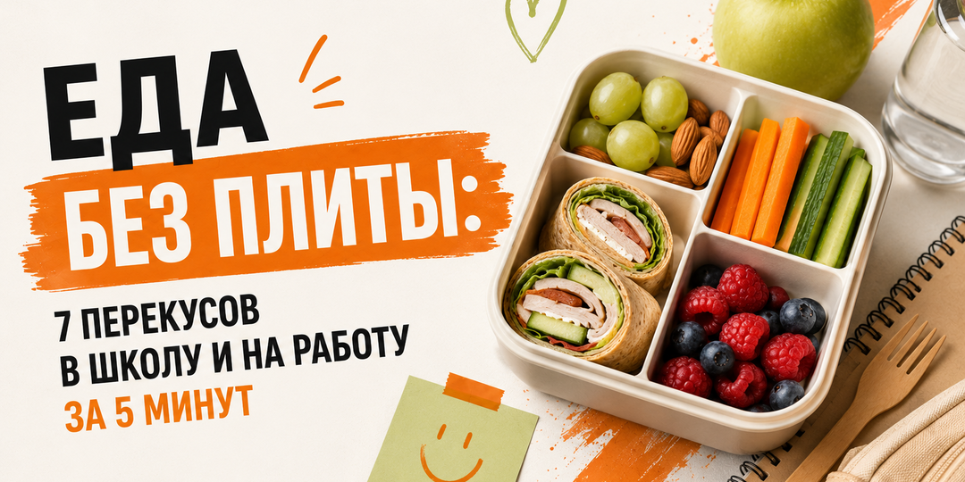 Еда без плиты: 7 перекусов в школу и на работу, которые собираются за 5 минут