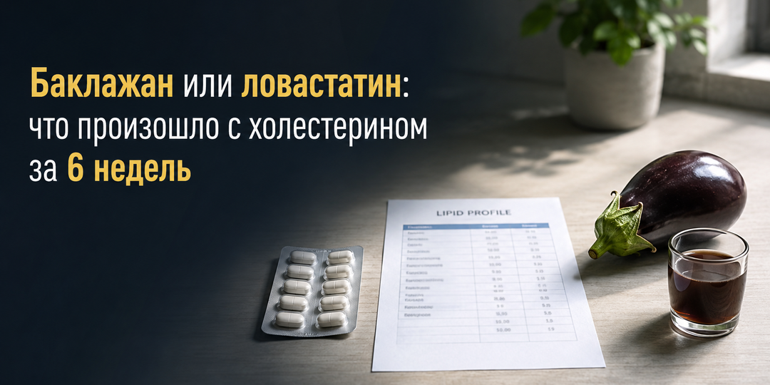 Баклажан или ловастатин: что произошло с холестерином за 6 недель