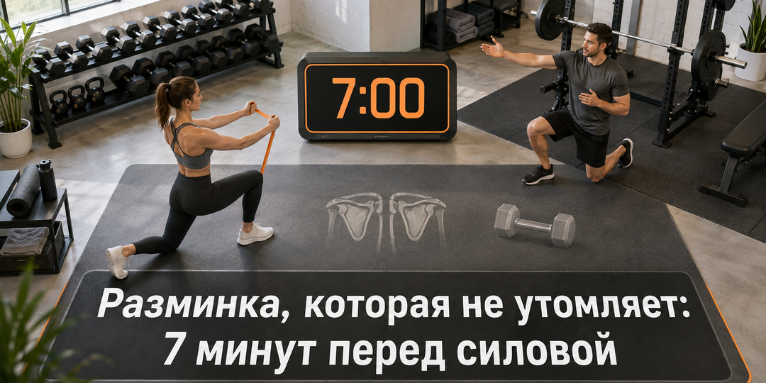 Разминка, которая не утомляет: 7 минут перед силовой тренировкой