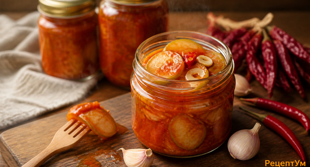 Тёщин язык из кабачков на зиму: жгучая закуска с чесноком и остротой
