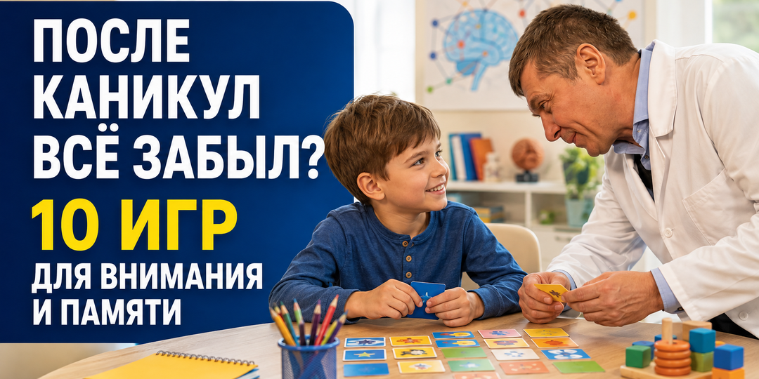 После каникул ребёнок всё забыл? 10 игр для внимания, памяти и мышления
