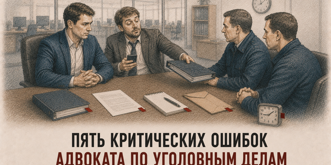 Пять критических ошибок адвоката по уголовным делам