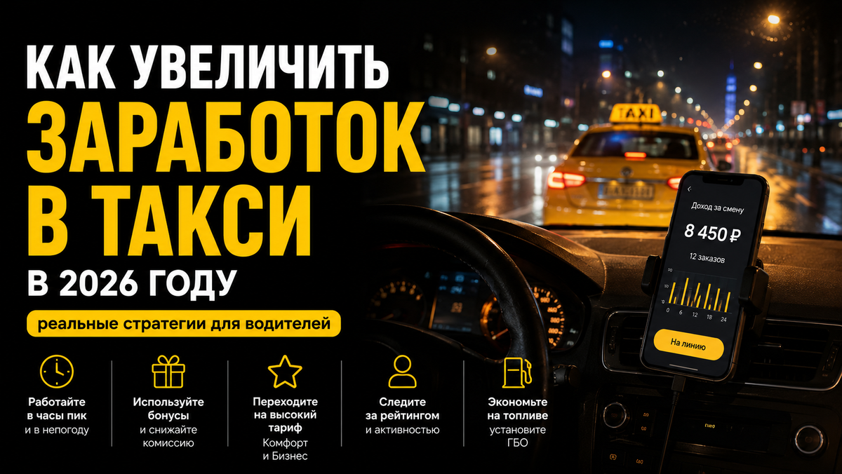 Как увеличить заработок в такси в 2026 году: реальные стратегии для водителей