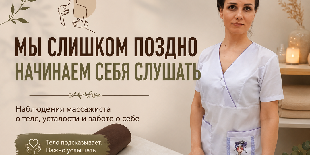 За время работы с телом я поняла одну вещь: мы слишком поздно начинаем себя слушать