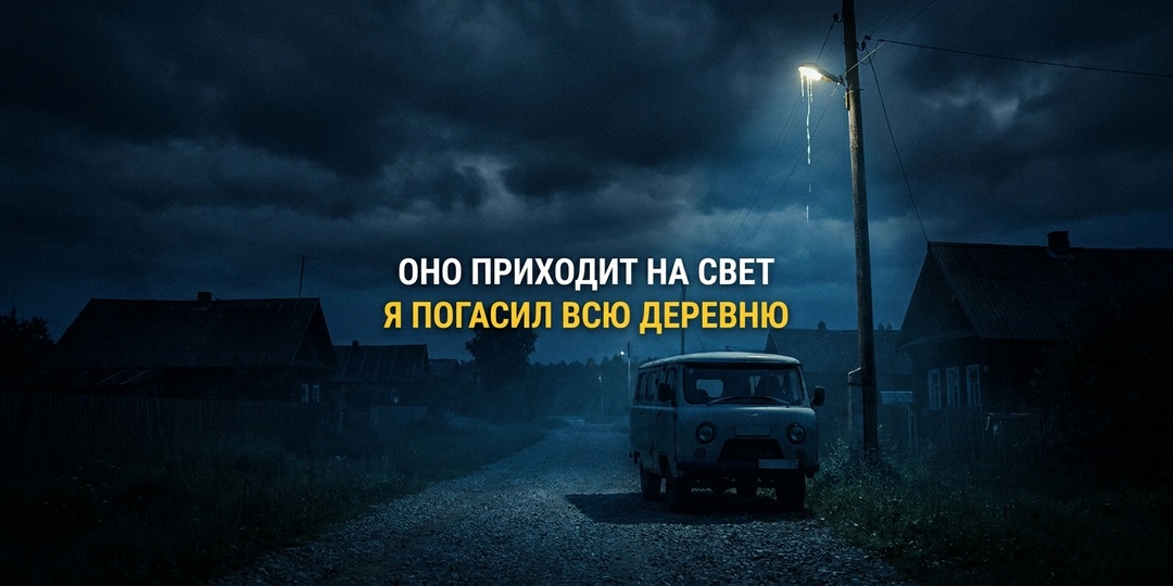 У нас в деревне не горит ни один фонарь. Это я их отключил. Страшная история