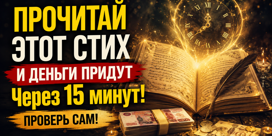 ПРОЧИТАЙ ЭТОТ СТИХ ОДИН РАЗ — И В ТЕЧЕНИЕ 15 МИНУТ ПРИДУТ ДЕНЬГИ