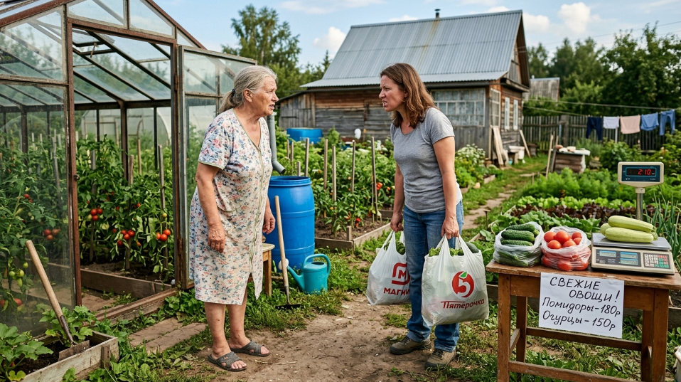 Анна перестала кормить семью с огорода, все продает. Теперь приезжает только сын