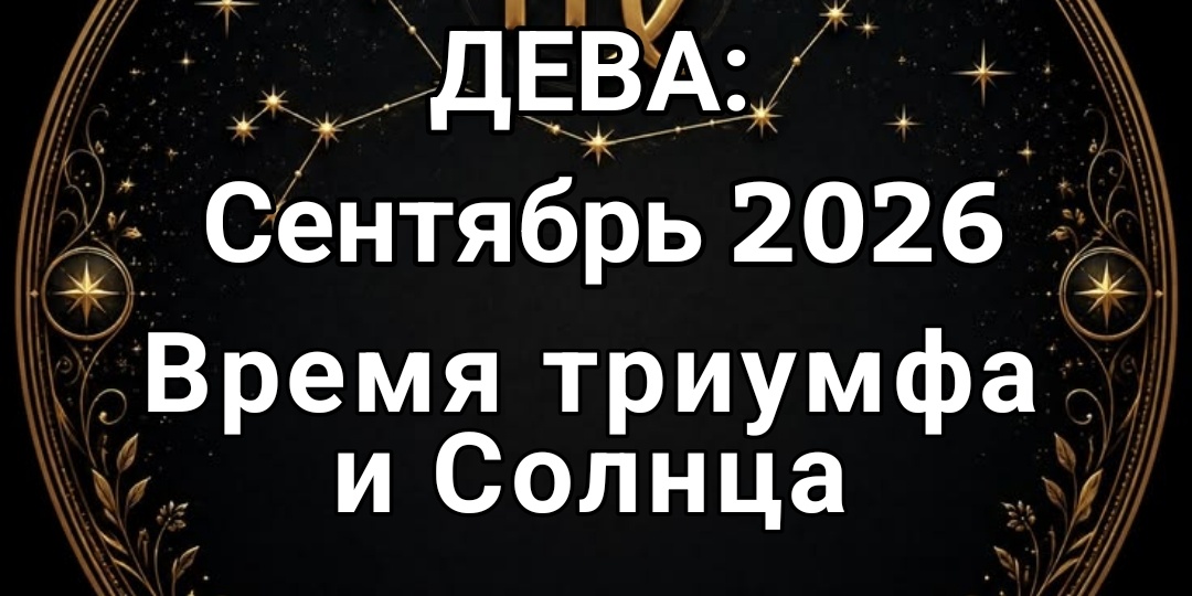 ♍Дева. Таро-прогноз на сентябрь 2026 года. Золотое сияние Солнца, триумф в деньгах и время больших семейных побед!