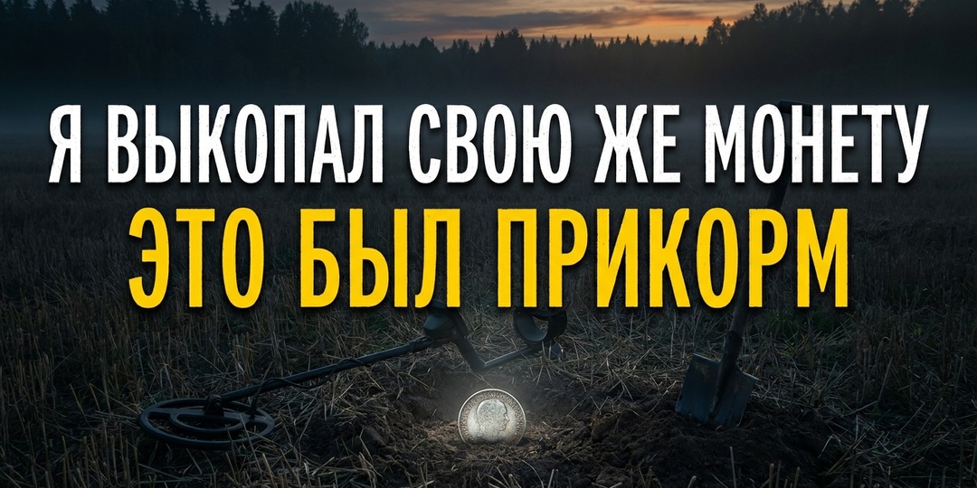 Я ВЫКОПАЛ СВОЮ ЖЕ ПЕРВУЮ НАХОДКУ. Всё лето кто-то раскладывал мне монеты, как прикорм рыбе