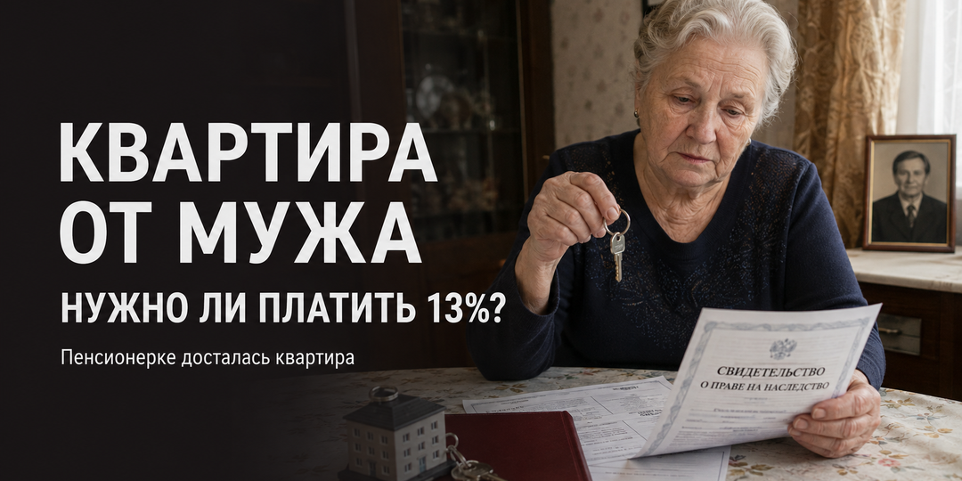 Пенсионерке досталась квартира от мужа. Нужно ли теперь платить государству 13%?
