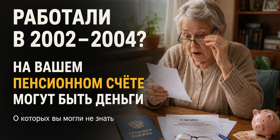Работали официально в 2002–2004 годах? На вашем пенсионном счёте могут быть деньги, о которых вы даже не знаете