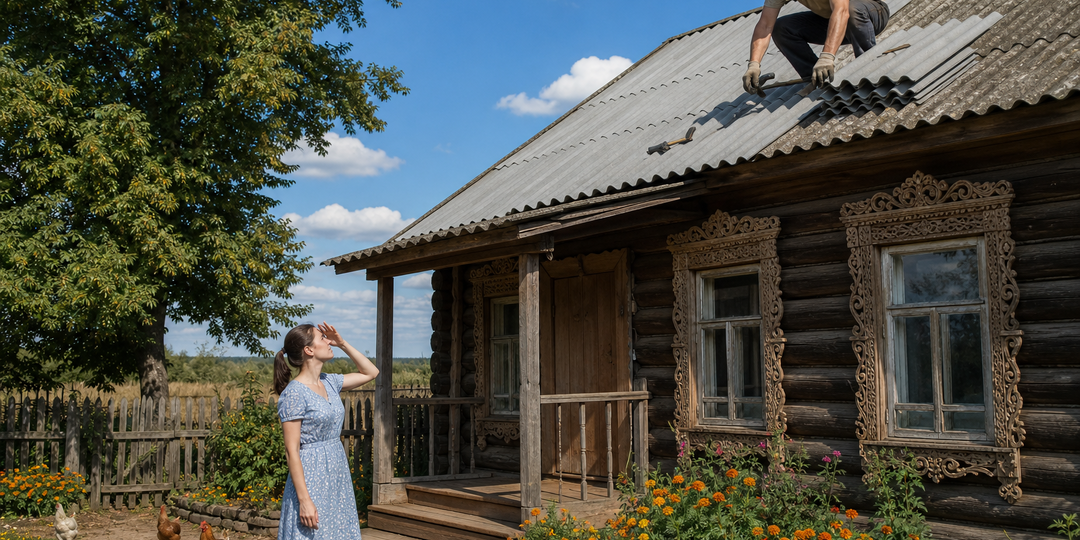В деревню приехал бывший зэк — все боялись, а одна вдова пустила его на постой, и он перебрал ей всю крышу