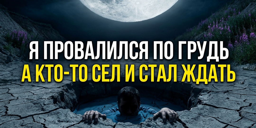 Я звал на помощь. Он пришёл, сел на край ямы - и стал ждать.