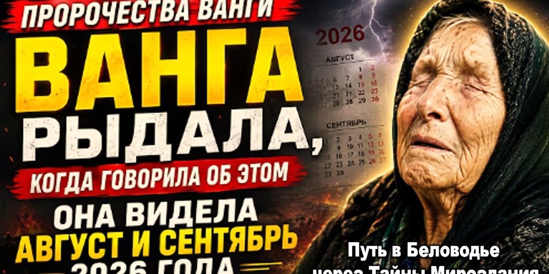 Ванга плакала, увидев это: Она знала, что ждёт мир в августе и сентябре 2026 года