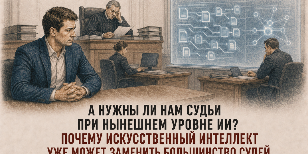 А нужны ли нам судьи при нынешнем уровне ИИ? Почему искусственный интеллект уже может заменить большинство судей