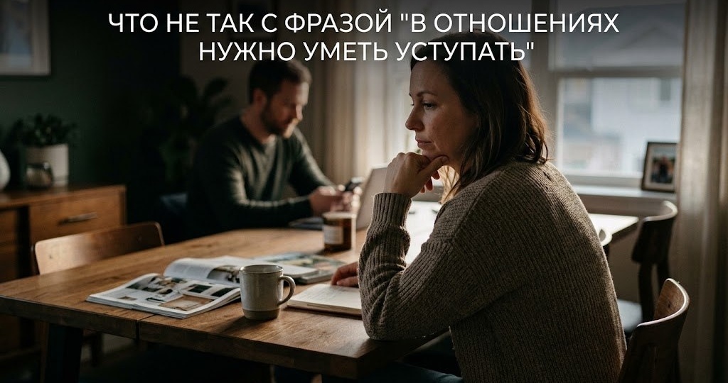 Что не так с фразой «В отношениях нужно уметь уступать»