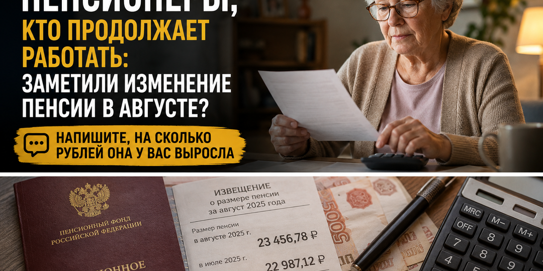 Пенсионеры, кто продолжает работать: заметили изменение пенсии в августе?