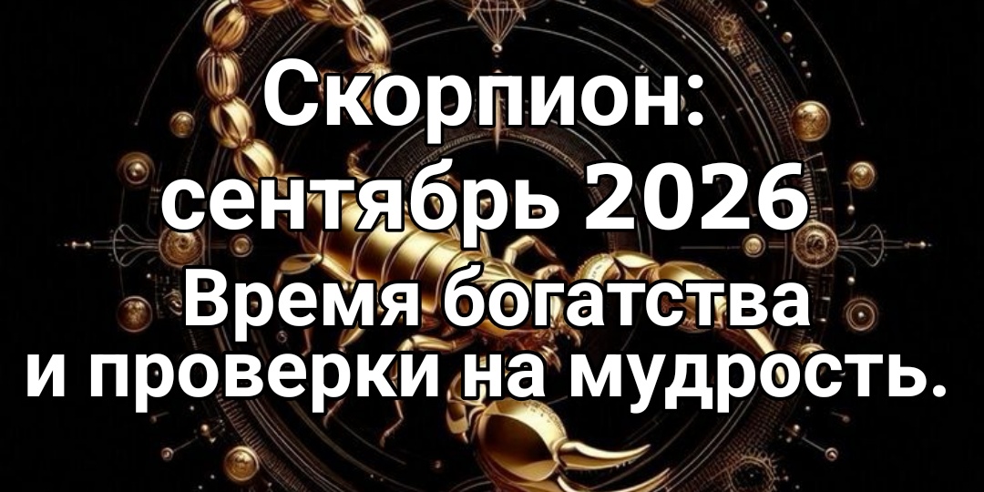 ♏СКОРПИОН — Сентябрь 2026: Золотой Туз Пентаклей, тайные интриги Жрицы и суровый урок 5 Пентаклей .