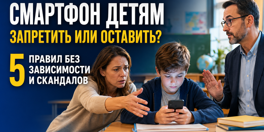 Смартфон детям. Запретить или оставить? 5 правил, которые помогут избежать зависимости и скандалов