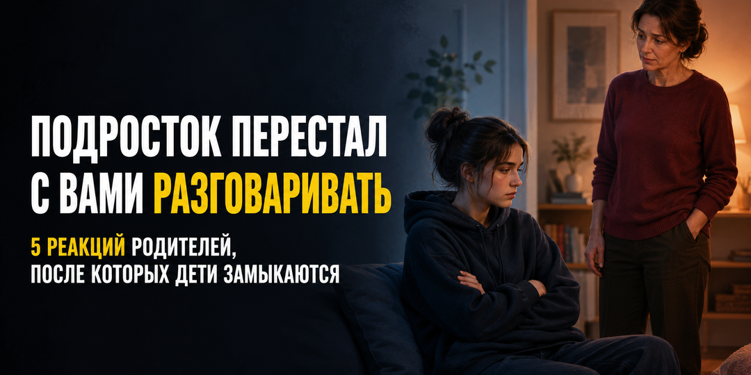 5 родительских реакций, после которых дети окончательно замыкаются, а подростоки перестают с ними разговаривать.