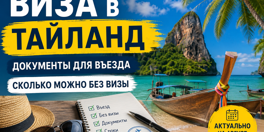 Виза в Таиланд для россиян в 2026 году: сколько можно без визы и какие документы нужны