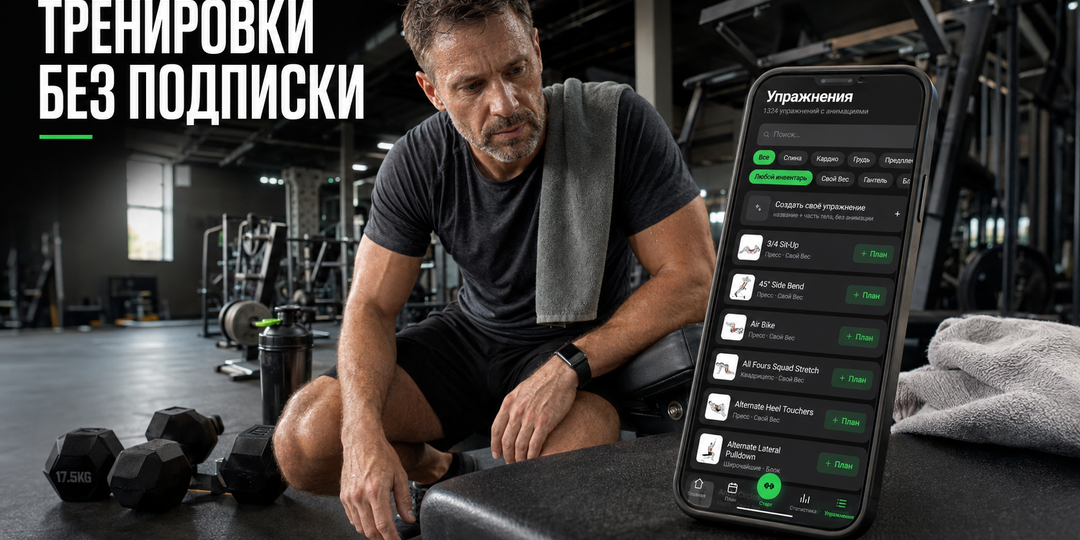 Дневник тренировок на андроид. openGym на русском без аккаунта, облака и подписки