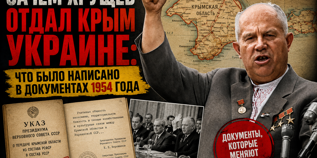 Зачем Хрущёв передал Крым Украине: документы 1954 года