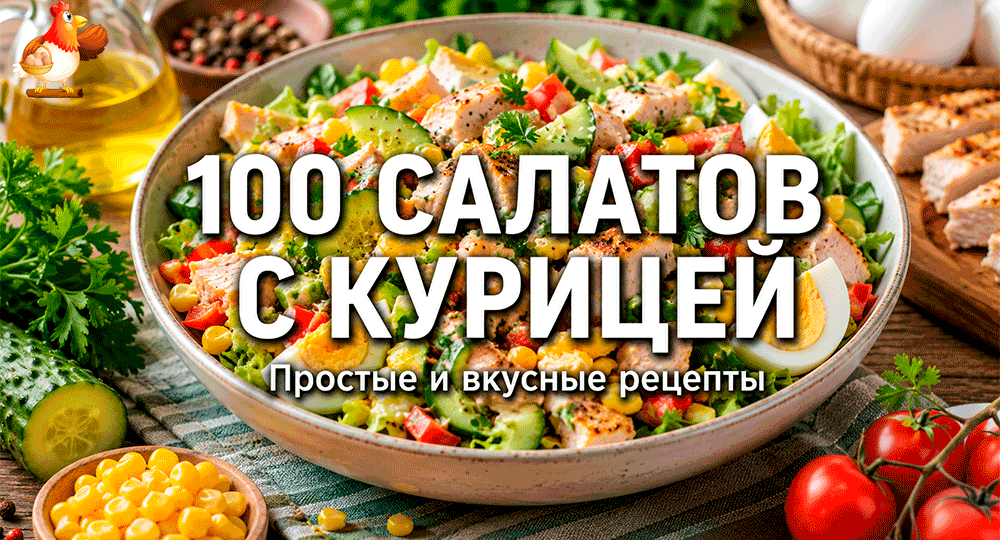 100 салатов с курицей – простые, вкусные и праздничные рецепты