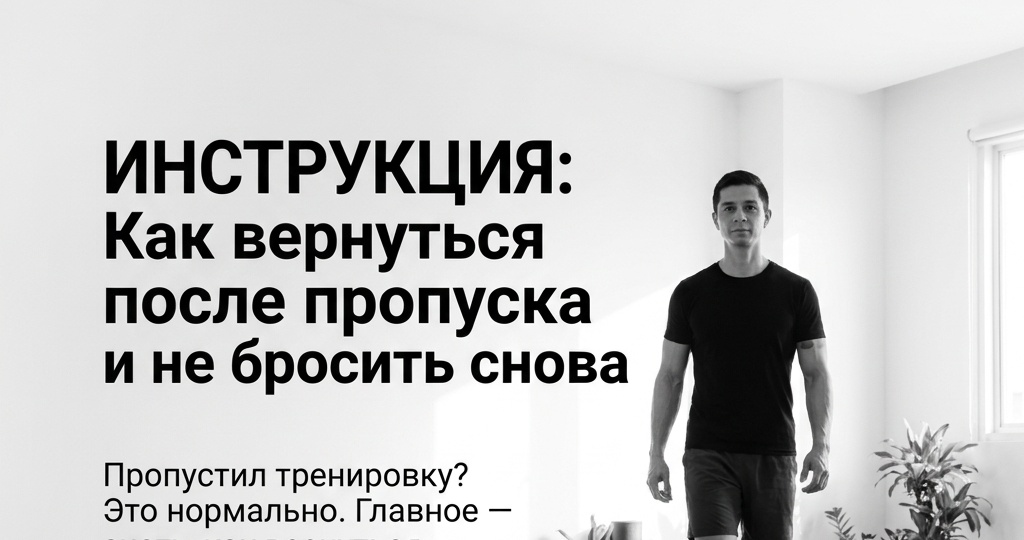Почему одна пропущенная тренировка превращается в месяц «я снова бросил». Я закопался в исследования — и вот что наука говорит о возвращении