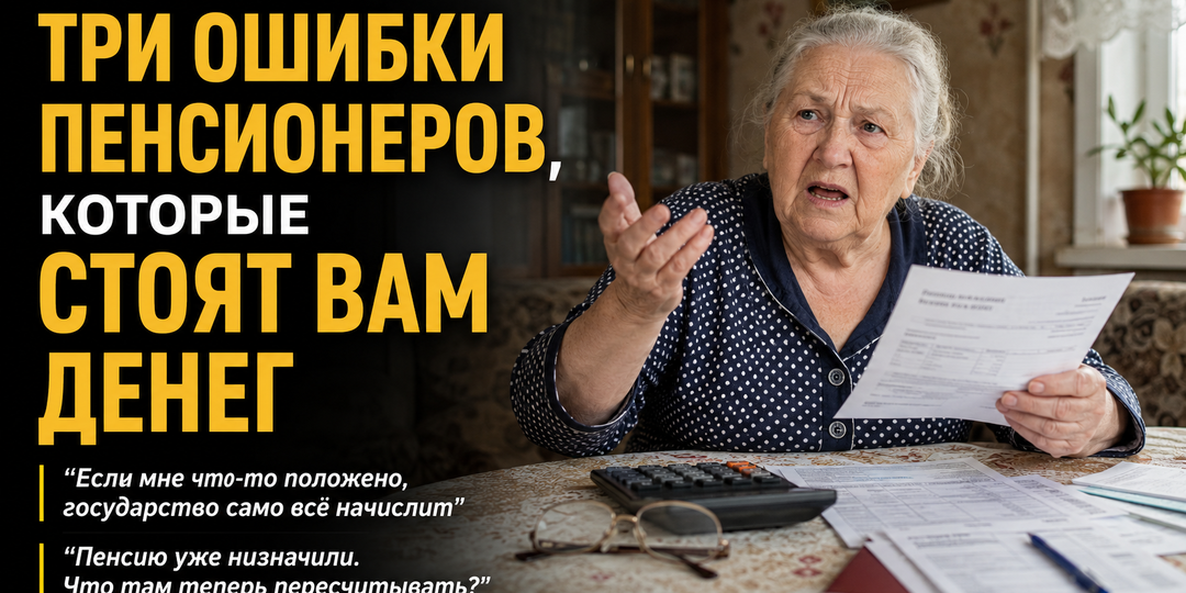 Три ошибки пенсионеров, которые могут стоить вам денег