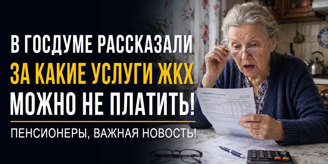 В ГОСДУМЕ РАССКАЗАЛИ ЗА КАКИЕ УСЛУГИ ЖКХ МОЖНО НЕ ПЛАТИТЬ! ПЕНСИОНЕРЫ, ВАЖНАЯ НОВОСТЬ!