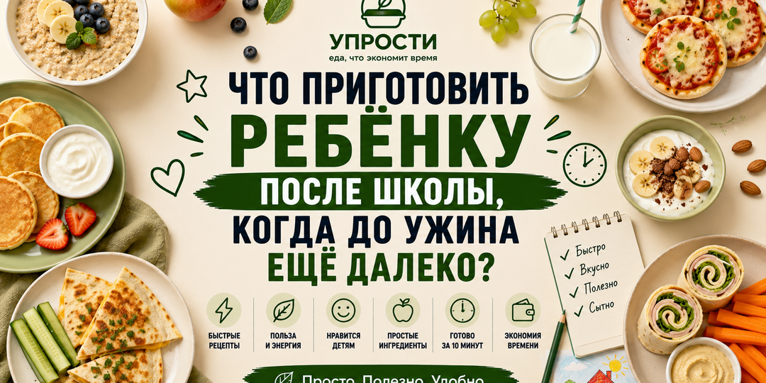 Что приготовить ребёнку после школы, когда до ужина ещё далеко: 5 быстрых идей
