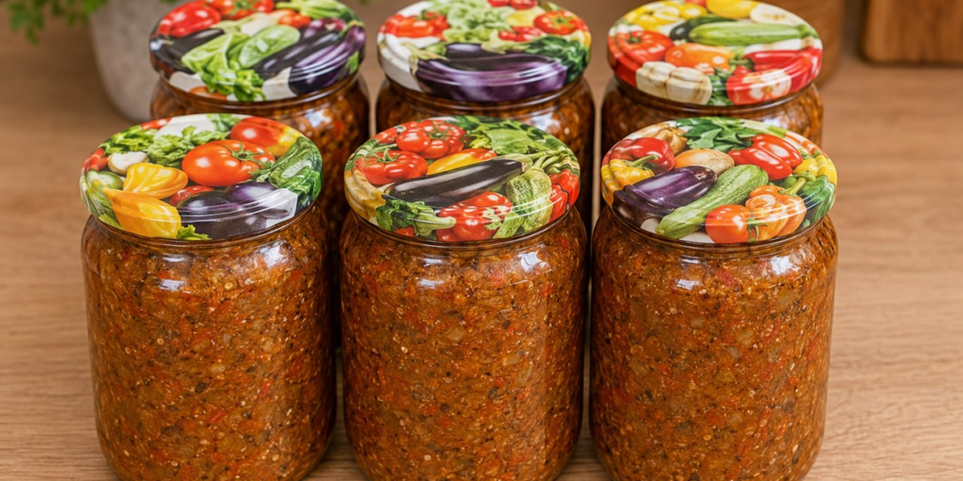 Жареная баклажанная икра на зиму через мясорубку — ароматная, густая и без стерилизации