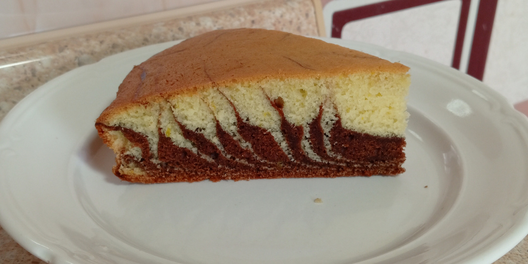 Пирог «Зебра» на молоке — полосатый, но простой 🦓🍰