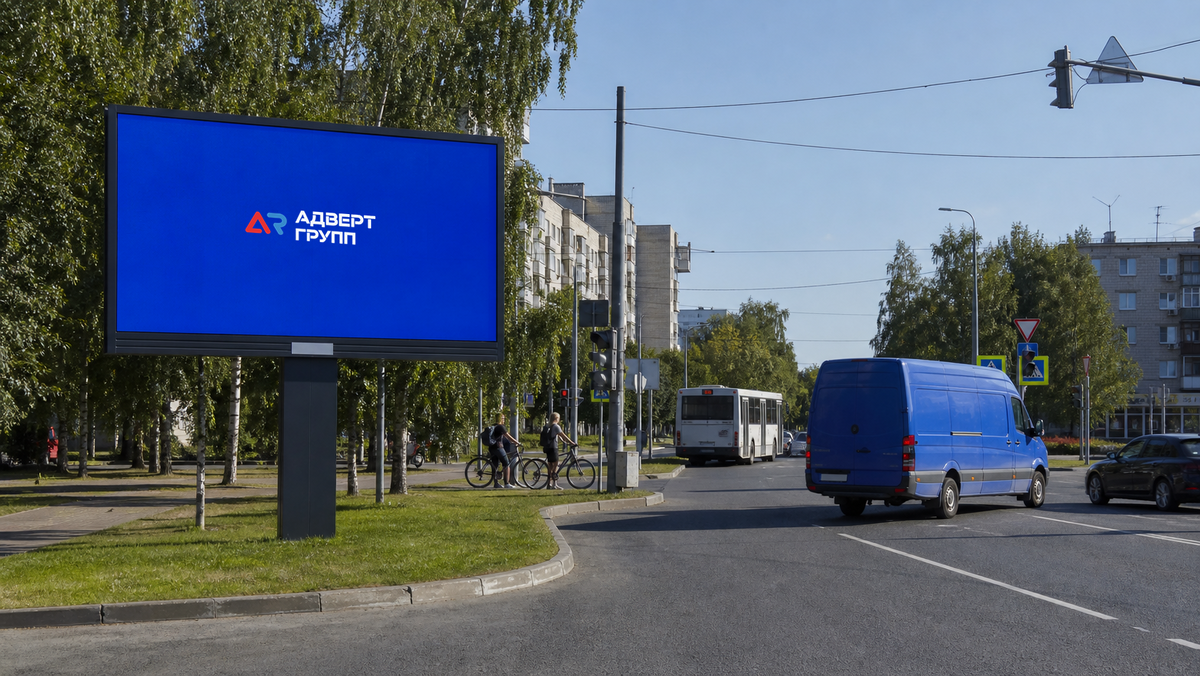 Цифровой билборд работает в конкретном маршруте, а не отдельно от него.