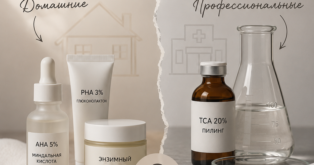 Где грань между профессиональными и домашними пилингами?