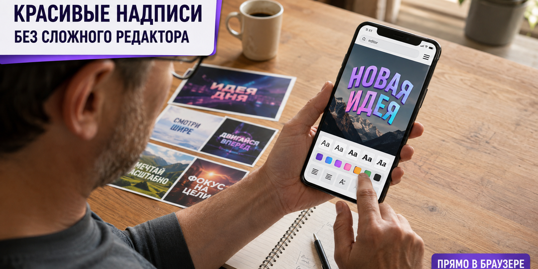 Создание картинок с текстом в браузере FontWoW без регистрации