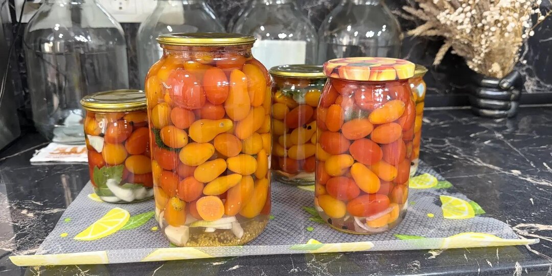 Помидоры черри на зиму, очень вкусно и просто