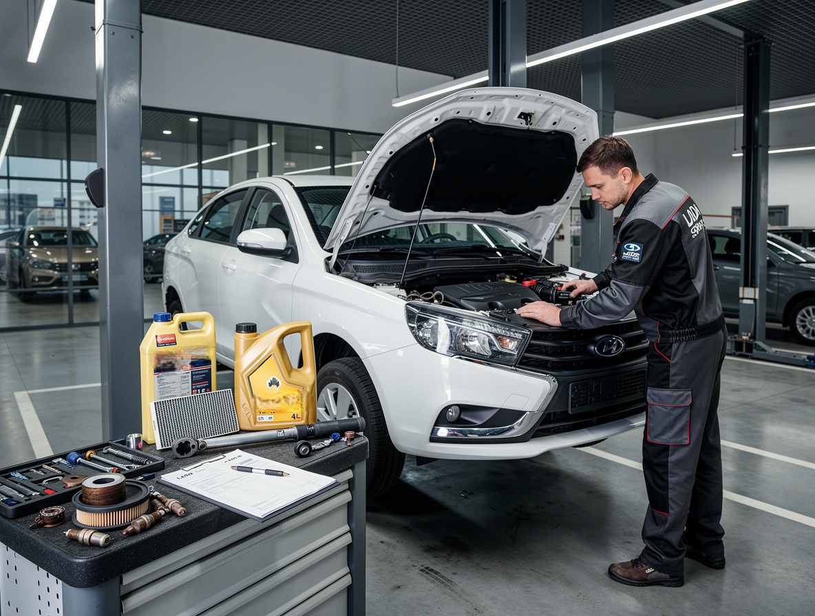 Lada Vesta вибрирует на холостых хотя мотор только что прошёл ТО