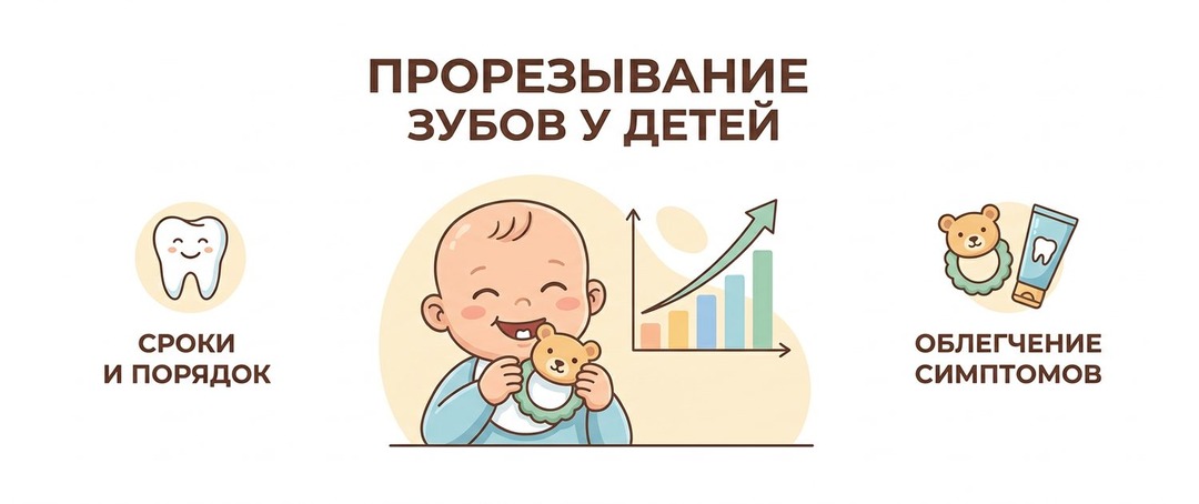 Прорезывание зубов у детей: сроки, симптомы и что помогает