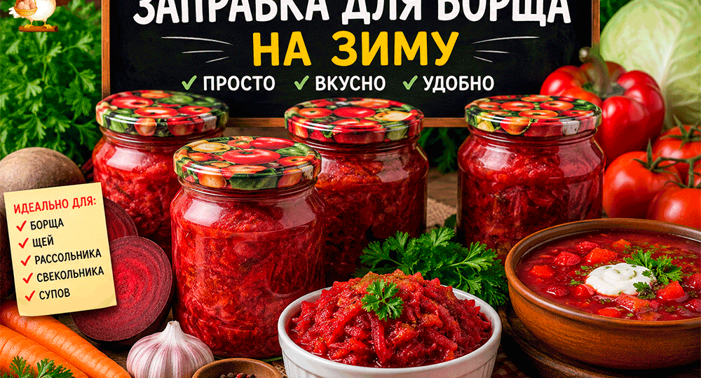 Заправка для борща на зиму – 15 рецептов в граммах – в банках, морозилке, сковороде, жаровне, мультиварке и даже микроволновке