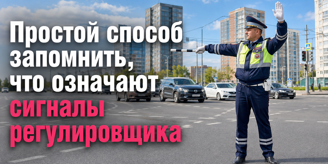 Как за 5 минут запомнить сигналы регулировщика и никогда не путаться на дороге?!