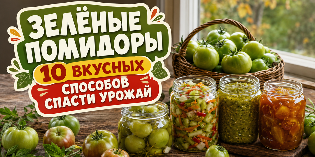 Зелёные помидоры: 10 вкусных способов спасти урожай перед холодами