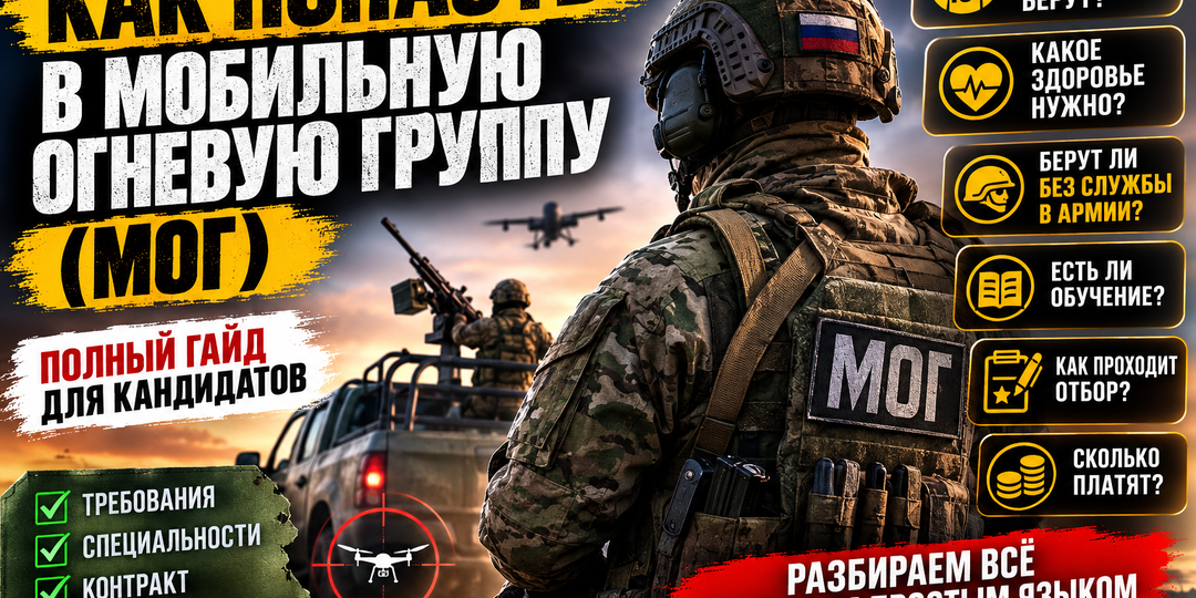 Как попасть в мобильную огневую группу (МОГ) на СВО: требования, возраст, здоровье и обучение