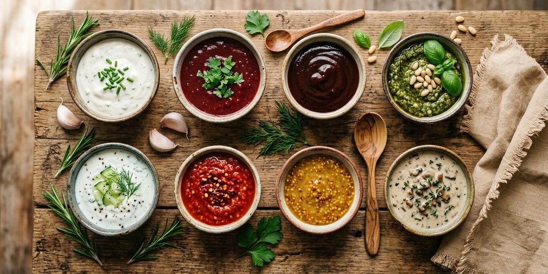 8 соусов к мясу и овощам, которые я готовлю чаще всего