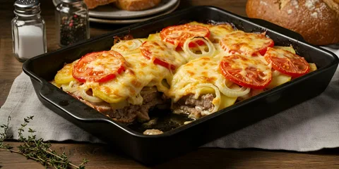 Картошка с мясом по - французски