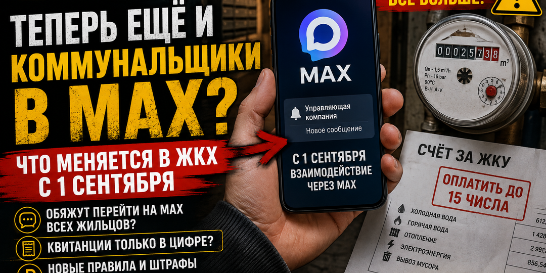 Теперь ещё и коммунальщики в MAX? За ЖКХ платим всё больше — а общаться предлагают по-новому
