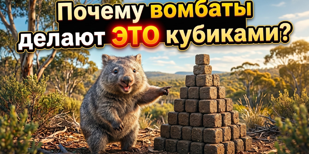 Загадка природы: почему вомбаты делают ЭТО кубиками?