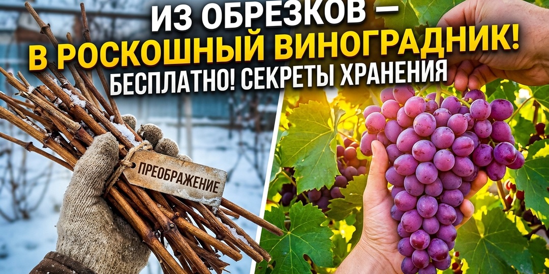 Алхимия виноградной лозы: как бесплатно превратить одну обрезанную ветку в роскошный виноградник (секреты зимнего хранения)