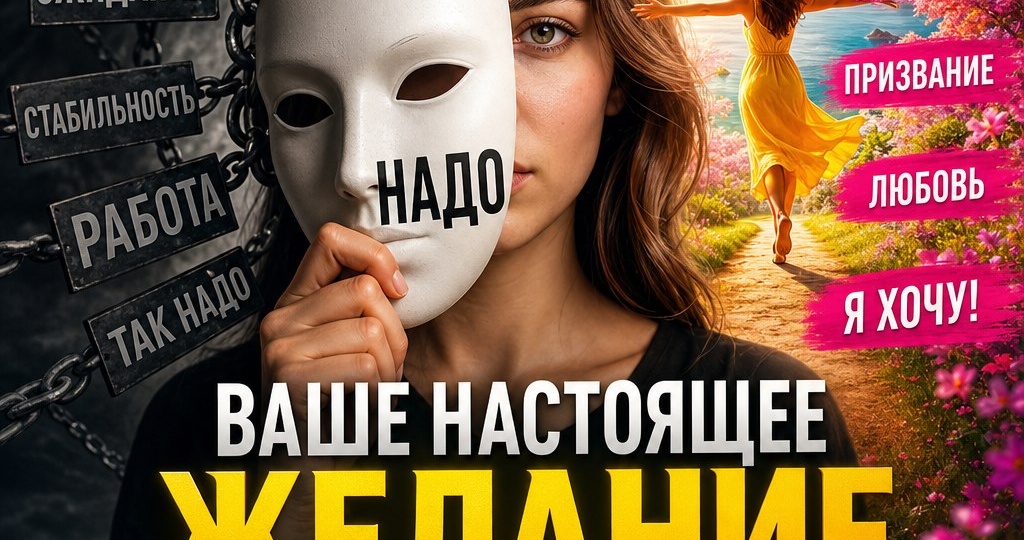 Ваше настоящее желание скрыто за словом «надо»